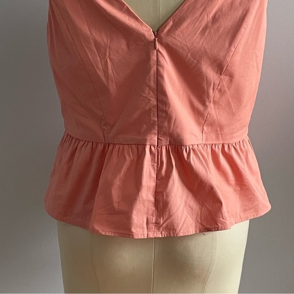 Express Bow Shoulder Peplum Top- Pink- Size Large- NWT - Picture 8 of 10